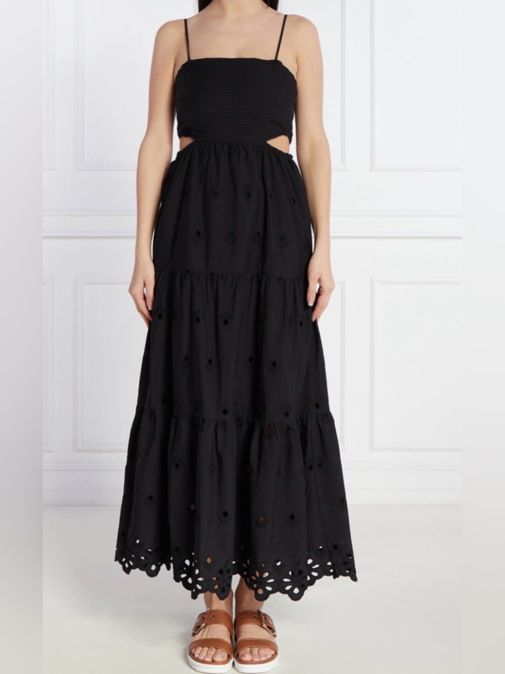 Desigual
eyelet-embroidered tiered maxi dress
